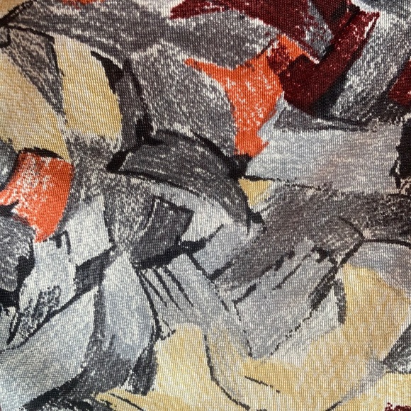 Vintage 5-button blouse with abstract pattern - Picture 3 of 4